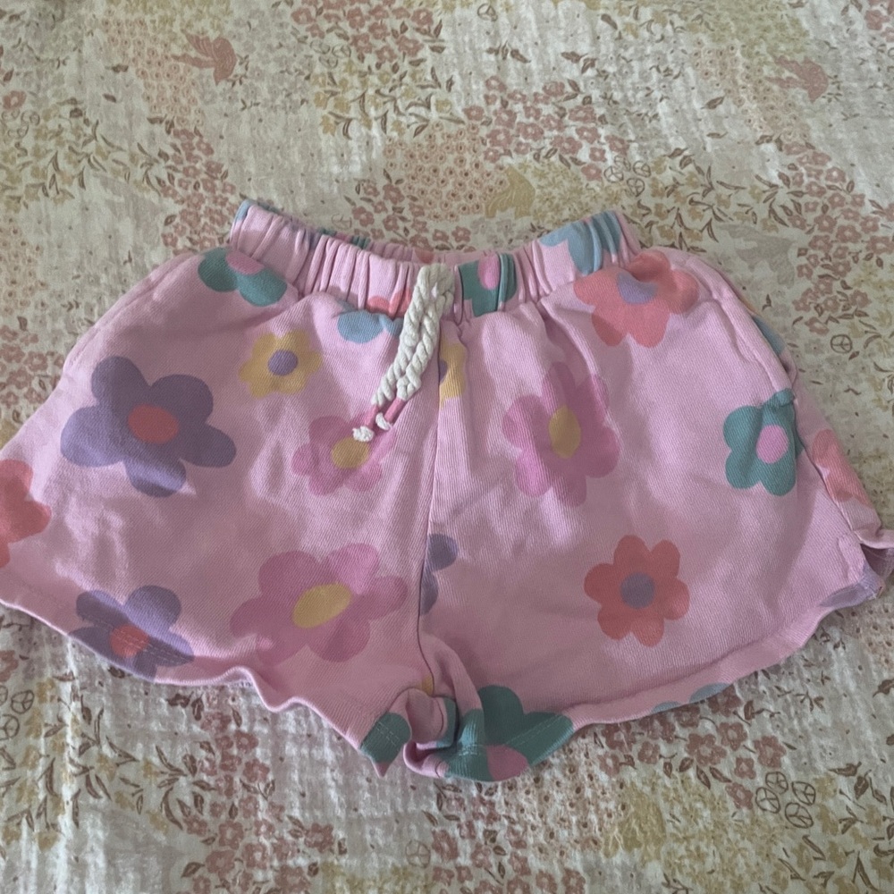 Zara Pink Patterned Shorts